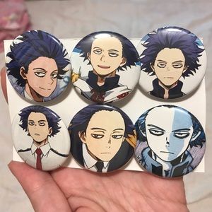 My Hero Academia Hitoshi Shinso Pinback Buttons
